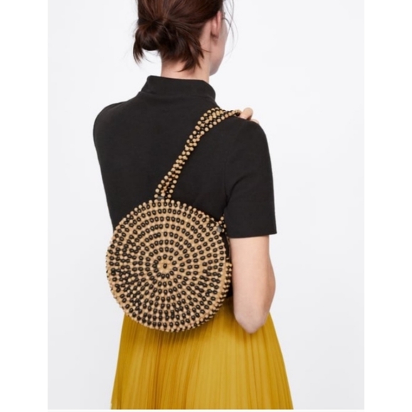 Zara Handbags - Zara womens neutral colors boho crossbody bag.